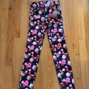 NEW WITH TAG Justice Girl's Watercolor Flower Jeans Size 8